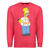 Cardinal The Simpsons Homer Number 1 Dad Father's Day V2 Premium Sweatshirt - longCreatives