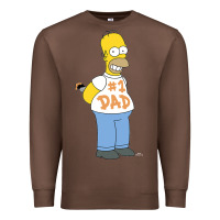 Chestnut The Simpsons Homer Number 1 Dad Father's Day V2 Premium Sweatshirt - longCreatives