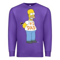 Purple The Simpsons Homer Number 1 Dad Father's Day V2 Premium Sweatshirt - longCreatives