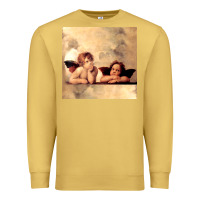 Antique Gold angels gift raphael cupid cherubs art valentine angel Premium Sweatshirt - longCreatives