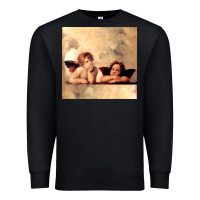 Black angels gift raphael cupid cherubs art valentine angel Premium Sweatshirt - longCreatives