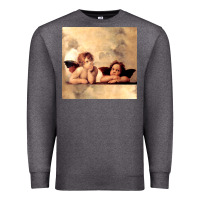 Charcoal Heather angels gift raphael cupid cherubs art valentine angel Premium Sweatshirt - longCreatives