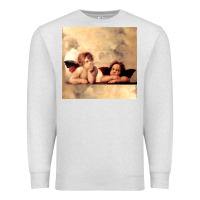 Oatmeal Heather angels gift raphael cupid cherubs art valentine angel Premium Sweatshirt - longCreatives