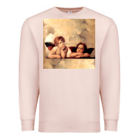 Pale Pink angels gift raphael cupid cherubs art valentine angel Premium Sweatshirt - longCreatives