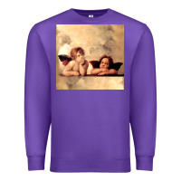 Purple angels gift raphael cupid cherubs art valentine angel Premium Sweatshirt - longCreatives