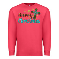 Cardinal merry christmas turquoise gemstones cross Premium Sweatshirt - BarkalooDesign
