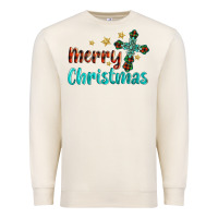 Sandshell merry christmas turquoise gemstones cross Premium Sweatshirt - BarkalooDesign