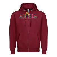 Burgundy abuela our lady of guadalupe Zipper Hoodie - Artiststas