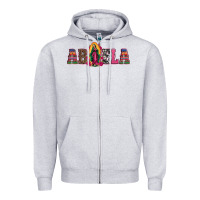 Heather Grey abuela our lady of guadalupe Zipper Hoodie - Artiststas