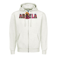 Oatmeal Heather abuela our lady of guadalupe Zipper Hoodie - Artiststas
