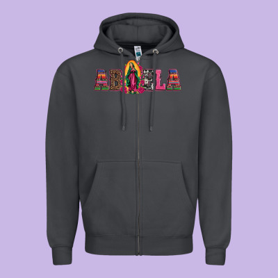 Abuela Our Lady Of Guadalupe Zipper Hoodie Designed By Artiststas
