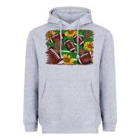 Heather Grey American football background Heavyweight Hoodie - BarkalooDesign