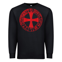 Black Mens Crusader Knight  Knights Templar Cross T  Badge Premium Sweatshirt - longCreatives