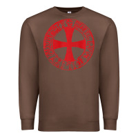 Chestnut Mens Crusader Knight  Knights Templar Cross T  Badge Premium Sweatshirt - longCreatives