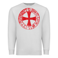 Dove Grey Mens Crusader Knight  Knights Templar Cross T  Badge Premium Sweatshirt - longCreatives