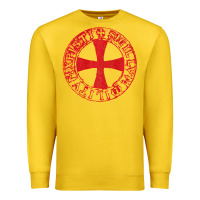 Lemon Mens Crusader Knight  Knights Templar Cross T  Badge Premium Sweatshirt - longCreatives