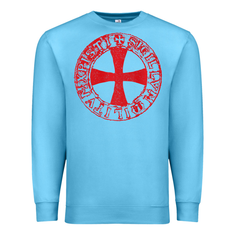 Mens Crusader Knight  Knights Templar Cross T  Badge Premium Sweatshirt by longCreatives | Teevron
