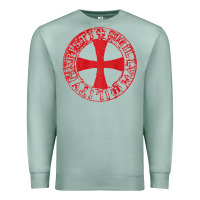 Seafoam Mens Crusader Knight  Knights Templar Cross T  Badge Premium Sweatshirt - longCreatives