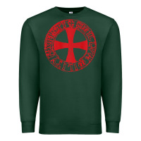 Sports Green Mens Crusader Knight  Knights Templar Cross T  Badge Premium Sweatshirt - longCreatives