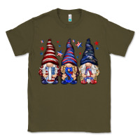 Army Green USA gnomies 4th of july Classic Tee - HowdyJamesFarm