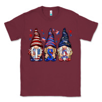 Burgundy USA gnomies 4th of july Classic Tee - HowdyJamesFarm