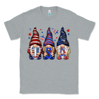 Heather Grey USA gnomies 4th of july Classic Tee - HowdyJamesFarm
