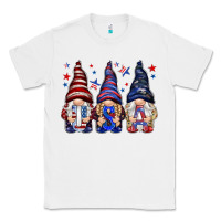 White USA gnomies 4th of july Classic Tee - HowdyJamesFarm