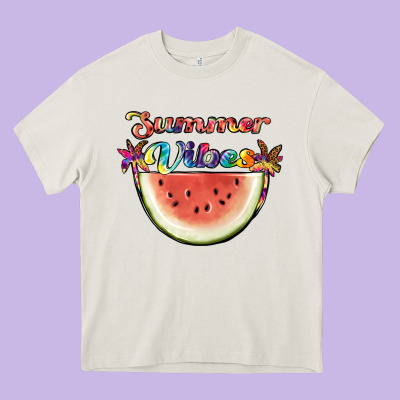 Summer Vibes Heavy Core Tee Designed By Jahusdesignshop
