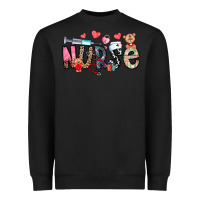 Black Nurse Valentines Day Heavyweight Sweatshirt - CowhideDigitalArt
