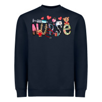 Navy Nurse Valentines Day Heavyweight Sweatshirt - CowhideDigitalArt