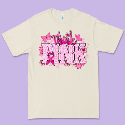 Think Pink Premium Tee Designed By Nancycooperartshop