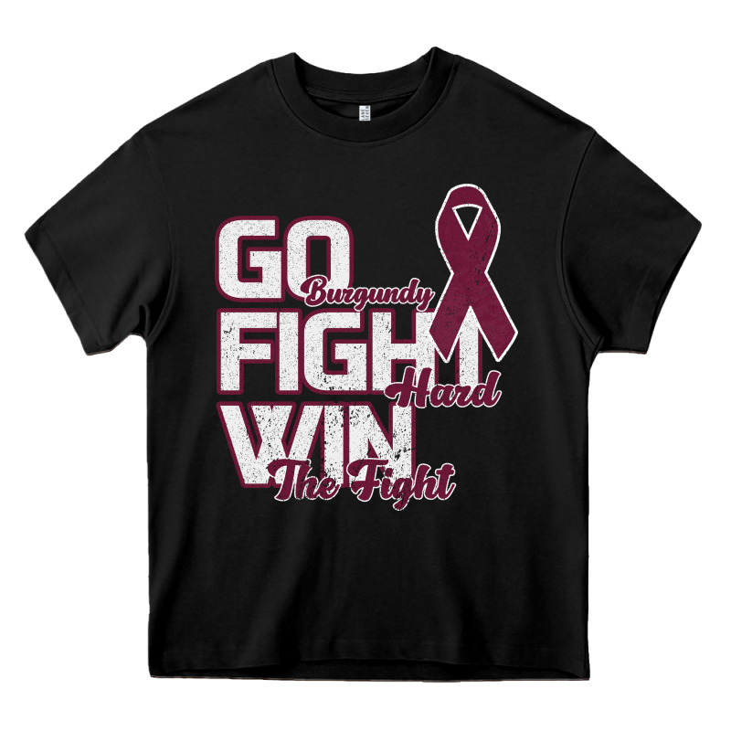 Go Burgundy Fifht Hard Win The Fight Heavy Core Tee by Bettercallsaul | Teevron