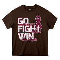 Chocolate Brown Go Burgundy Fifht Hard Win The Fight Heavy Core Tee - Bettercallsaul