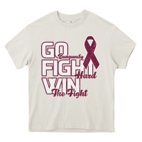 Cream Go Burgundy Fifht Hard Win The Fight Heavy Core Tee - Bettercallsaul