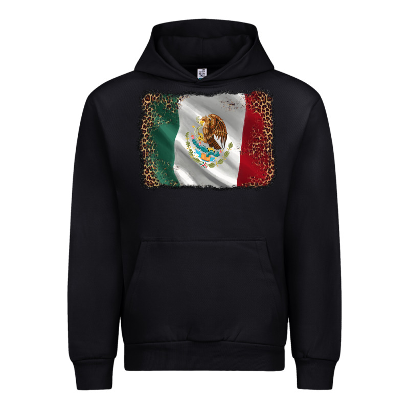 Mexico Flag Black Glitter Leopard Urban Hoodie by AdoDesignShop | Teevron