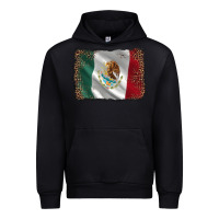 Black mexico flag black glitter leopard Urban Hoodie - AdoDesignShop