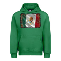 Emerald mexico flag black glitter leopard Urban Hoodie - AdoDesignShop