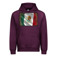 Mauve Wine mexico flag black glitter leopard Urban Hoodie - AdoDesignShop