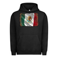 Pigment Black mexico flag black glitter leopard Urban Hoodie - AdoDesignShop