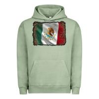 Pigment Oil Green mexico flag black glitter leopard Urban Hoodie - AdoDesignShop