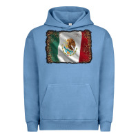 Pigment Pebble Blue mexico flag black glitter leopard Urban Hoodie - AdoDesignShop