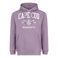 Lavender Cape Cod MA Vintage Crossed Oars & Boat Anchor Sports Sweat Heavyweight Hoodie - longCreatives