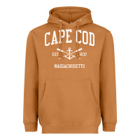 Meerkat Cape Cod MA Vintage Crossed Oars & Boat Anchor Sports Sweat Heavyweight Hoodie - longCreatives