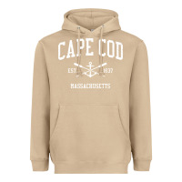 Mushroom Cape Cod MA Vintage Crossed Oars & Boat Anchor Sports Sweat Heavyweight Hoodie - longCreatives