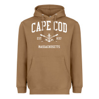 Toasted Coconut Cape Cod MA Vintage Crossed Oars & Boat Anchor Sports Sweat Heavyweight Hoodie - longCreatives