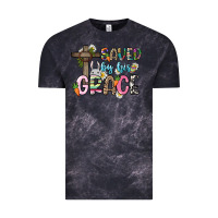 Cloud Black Saved by his grace Easter Day Vintage Tee - HowdyJamesFarm