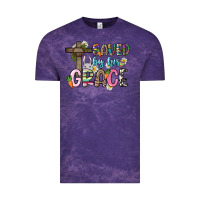 Cloud Purple Saved by his grace Easter Day Vintage Tee - HowdyJamesFarm
