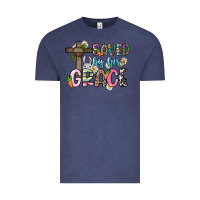 Vintage Denim Saved by his grace Easter Day Vintage Tee - HowdyJamesFarm