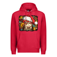 Cardinal Christmas Cow Premium Hoodie - LillyAllenDesigns