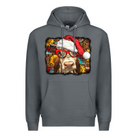 Rock Christmas Cow Premium Hoodie - LillyAllenDesigns